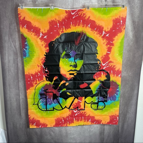 “DOORS” Jim Morrison SunBurst Tye-Dye Fabric Wall Hanging NWT - Picture 3 of 11